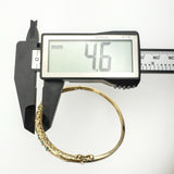 Depth of 9ct gold bangle measured at 4.6mm with caliper