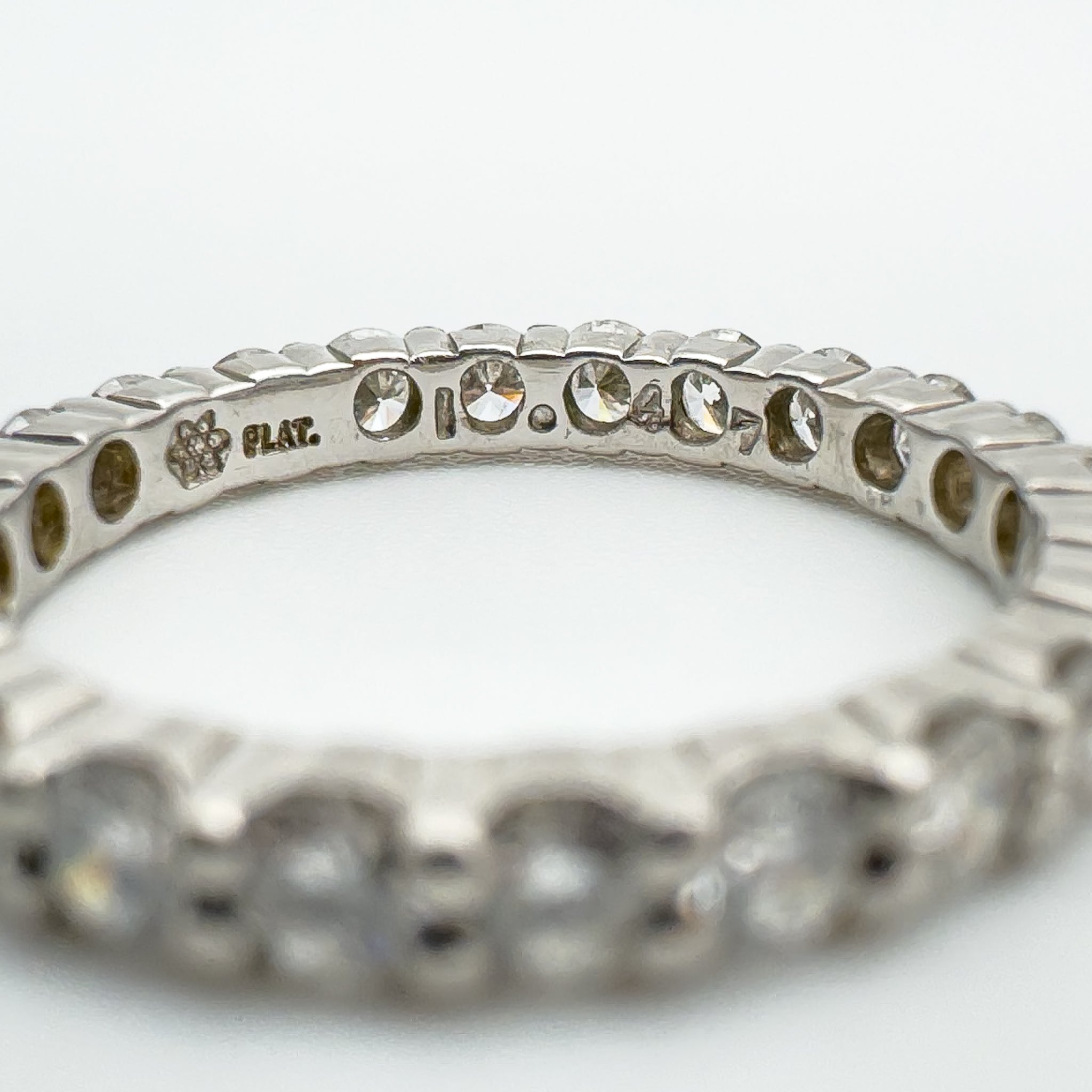 Platinum eternity ring stamped 1.47 and hallmarked Birmingham 2023