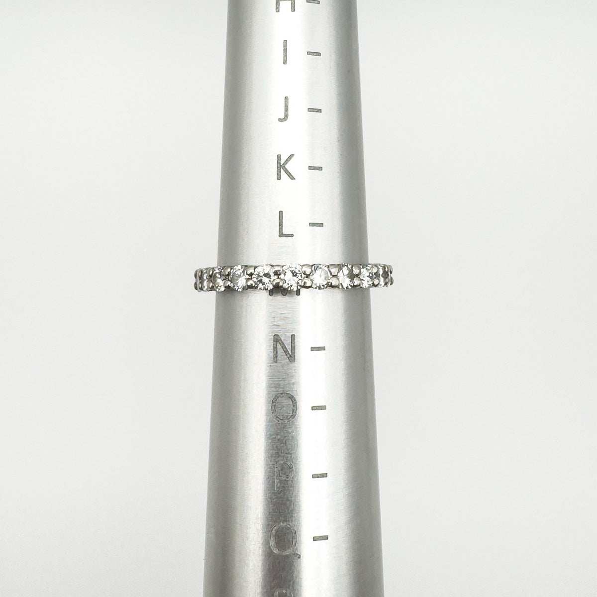 Platinum 1.47ct diamond eternity ring measured as UK ring size M
