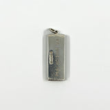 Back of the vintage sterling silver ingot pendant engraved IFA DIVISION 1996.