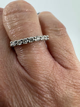 14ct White Gold Diamond Band Ring 0.35ct Size L