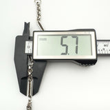 Bar link width of 5.7mm shown with digital calipers