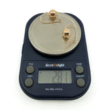 Pair of 9ct rose gold ball hook earrings weighing approx 2.81g on digital scales