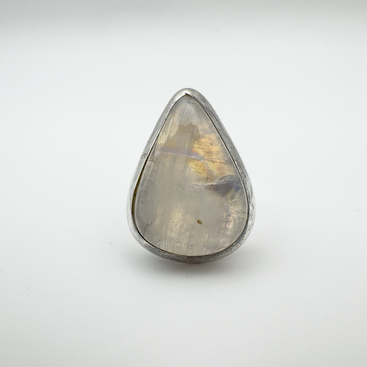 Huge 17ct Moonstone Solitaire Ring in Sterling Silver 925 Size N - O Heavy 10g