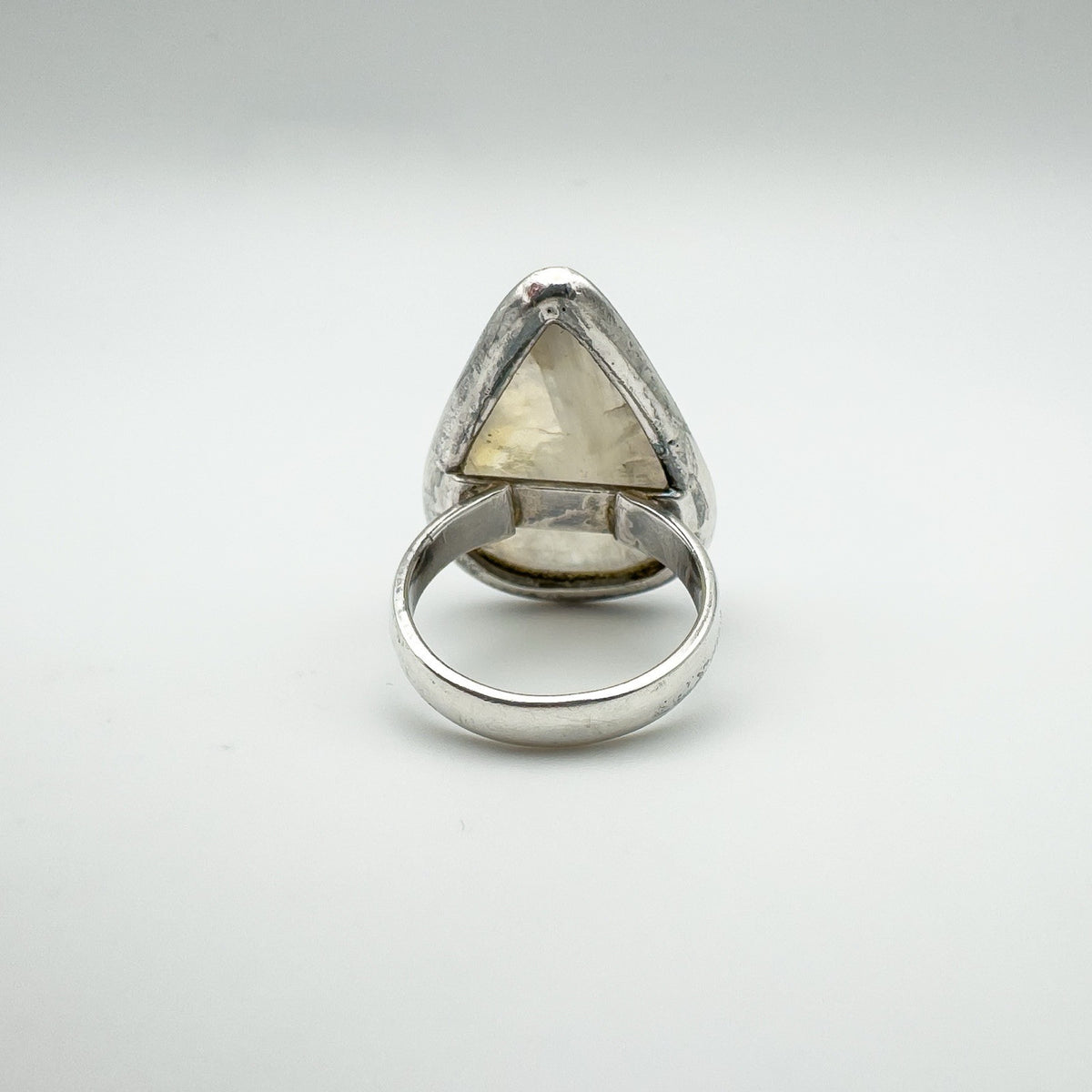 Huge 17ct Moonstone Solitaire Ring in Sterling Silver 925 Size N - O Heavy 10g