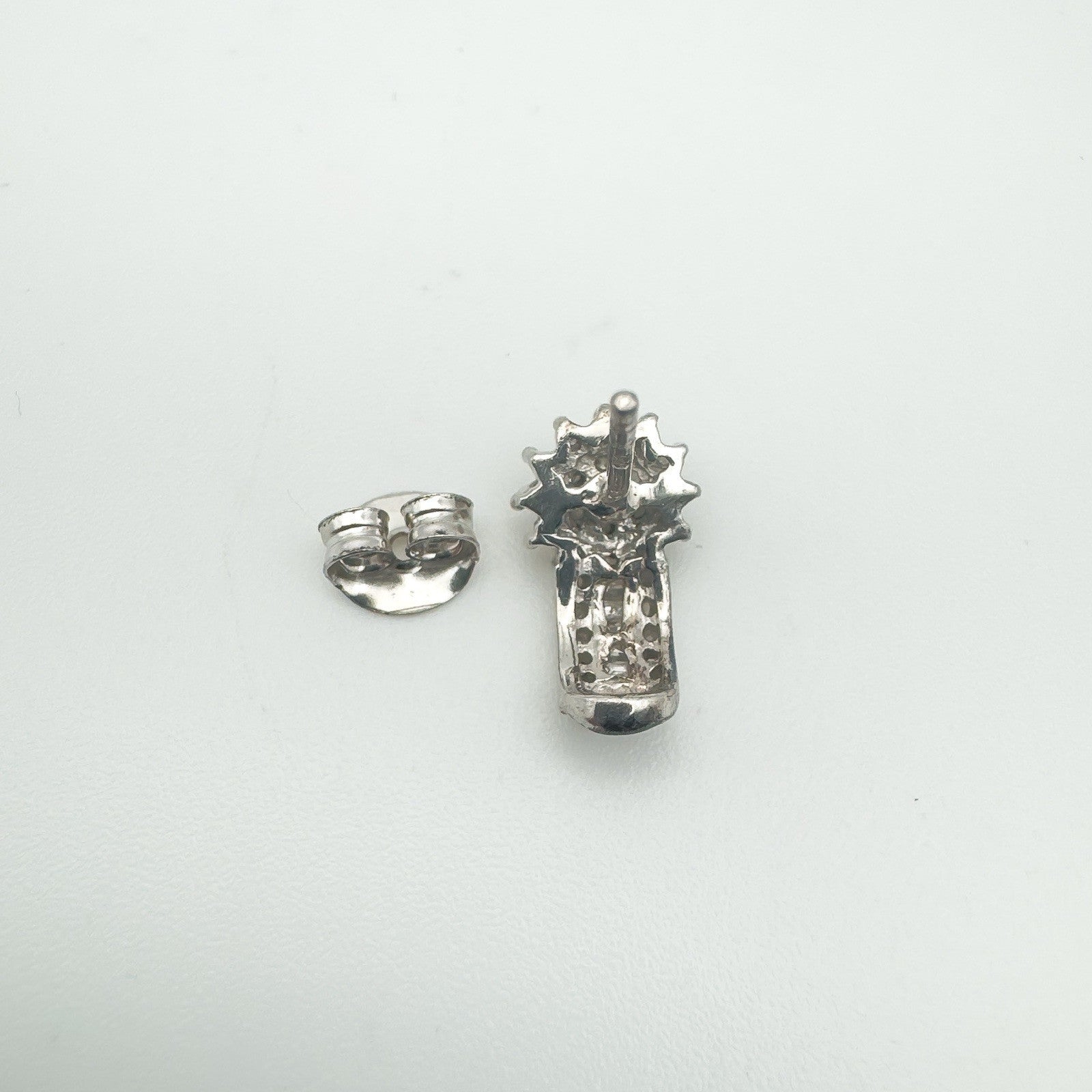 Celestial Diamond Drop Shooting Star Earrings in Sterling Silver 925