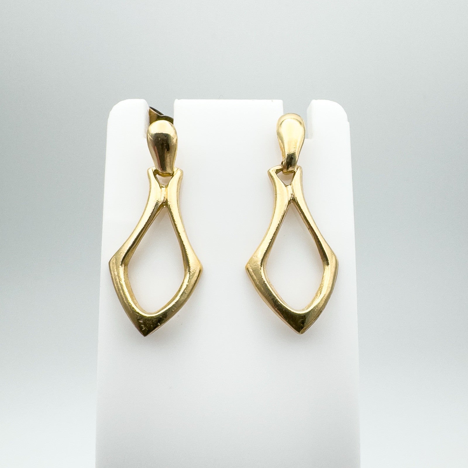Vintage 9ct Gold Dangle Drop Earrings 375