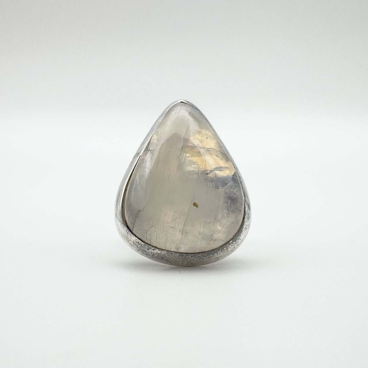 Huge 17ct Moonstone Solitaire Ring in Sterling Silver 925 Size N - O Heavy 10g