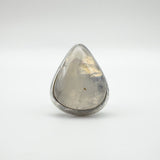Huge 17ct Moonstone Solitaire Ring in Sterling Silver 925 Size N - O Heavy 10g