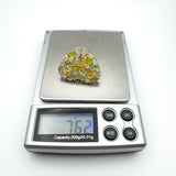 Huge 7.20ct Welo Fire Opal Heart Cocktail Ring in Sterling Silver 925 Size K - L