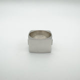 Chunky Silver Square Band by Calvin Klein Size R Heavy 13g Unisex