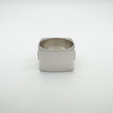 Chunky Silver Square Band by Calvin Klein Size R Heavy 13g Unisex