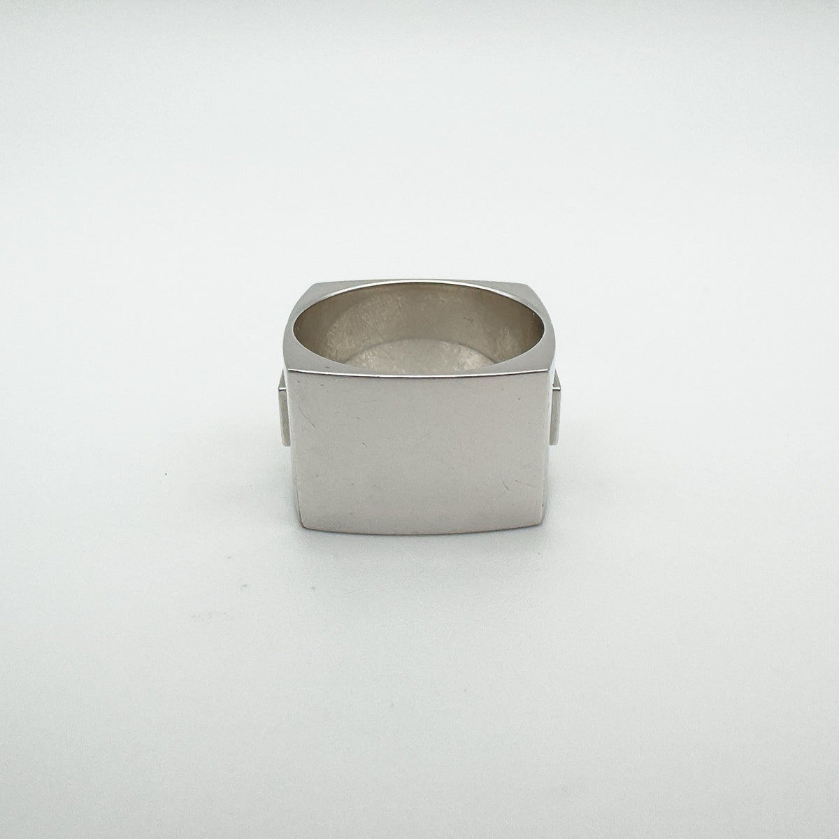 Chunky Silver Square Band by Calvin Klein Size R Heavy 13g Unisex