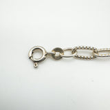 Vintage Oval Links Stacking / Charm Bracelet in Sterling Silver 925