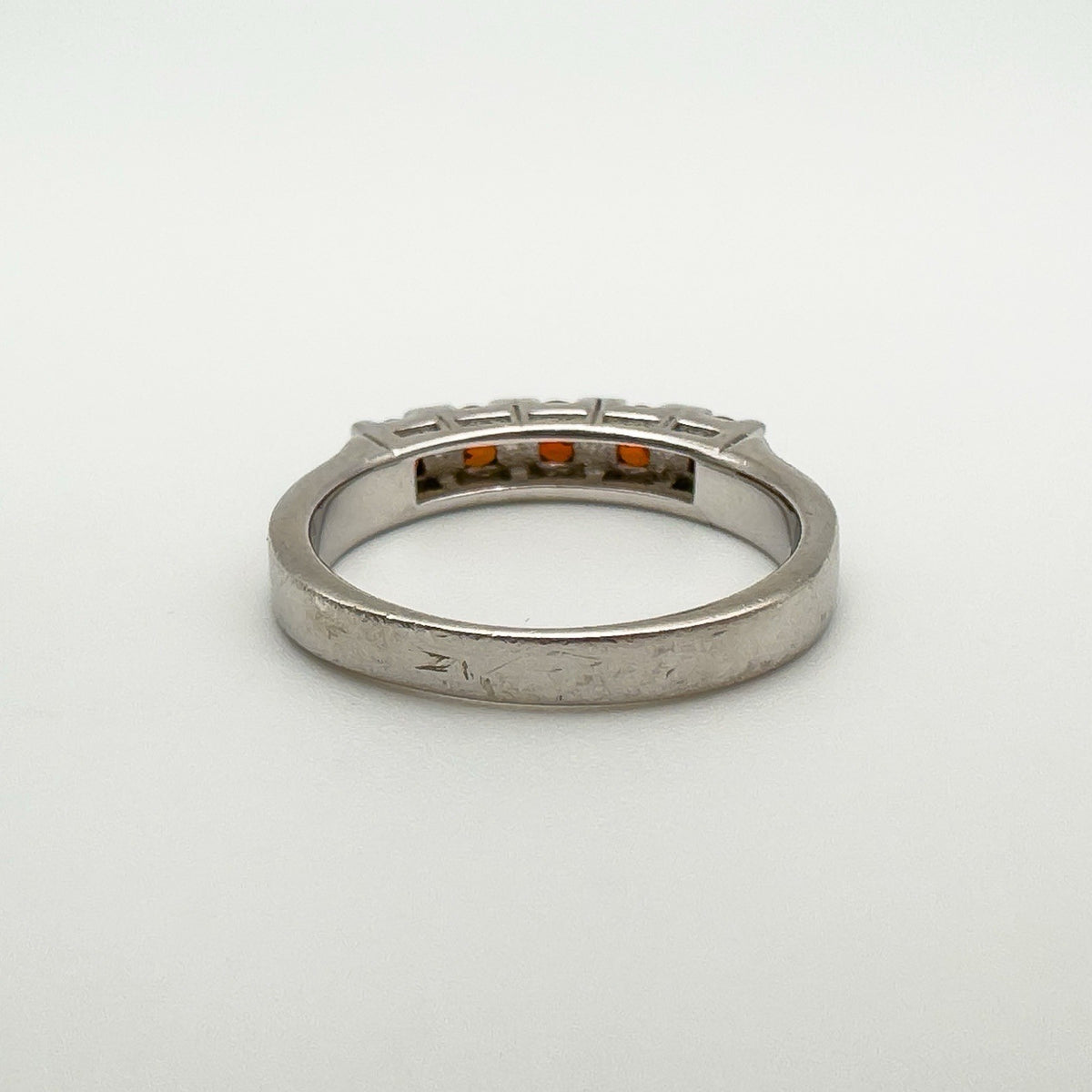 0.50ct Garnet 5 Stone Band / Ring in Sterling Silver 925 Size L