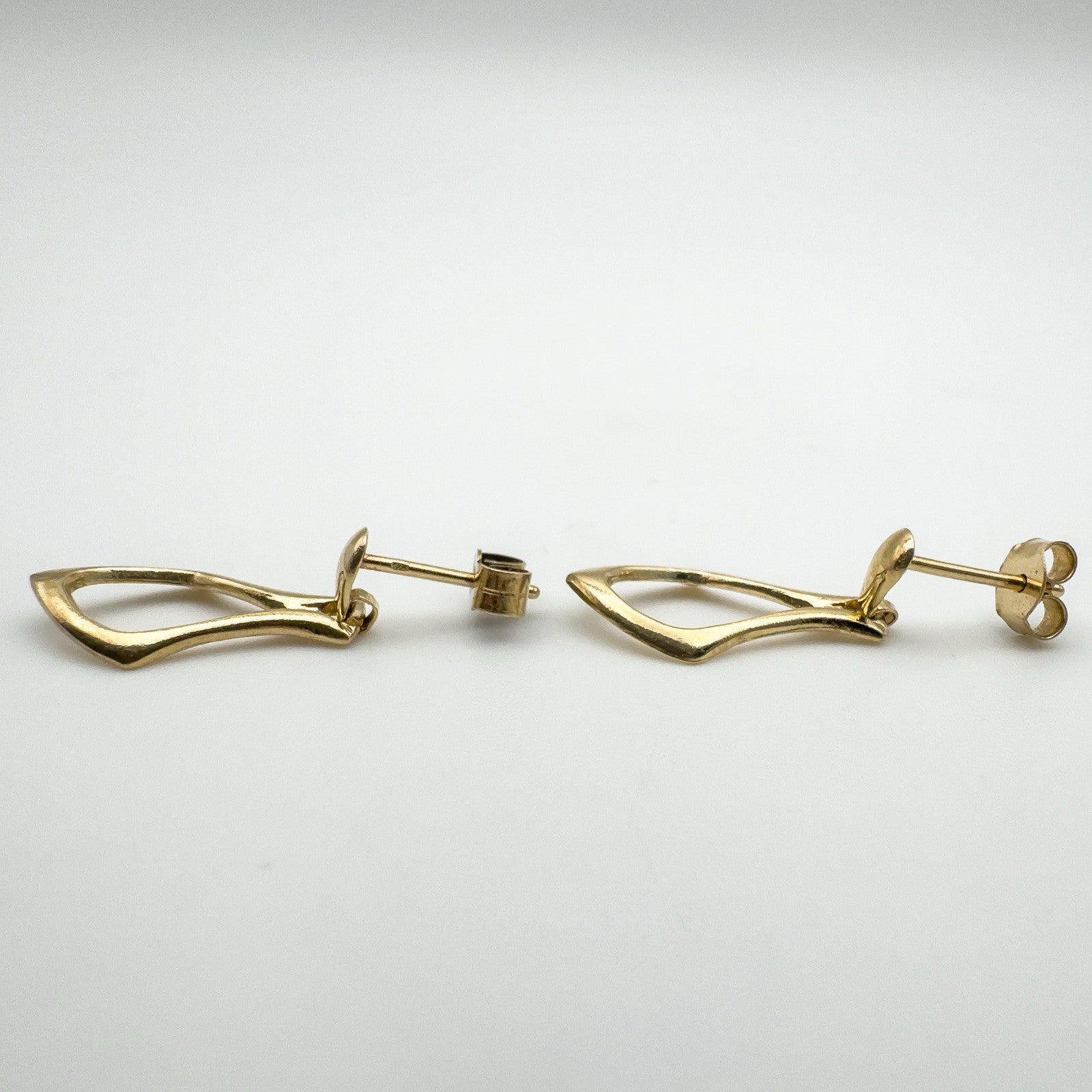 Vintage 9ct Gold Dangle Drop Earrings 375