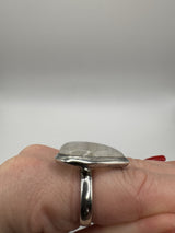 Huge 17ct Moonstone Solitaire Ring in Sterling Silver 925 Size N - O Heavy 10g