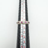 Vintage Pink & White Spinel Full Eternity Ring in 9ct Gold & Silver Size K - L