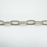 Vintage Oval Links Stacking / Charm Bracelet in Sterling Silver 925