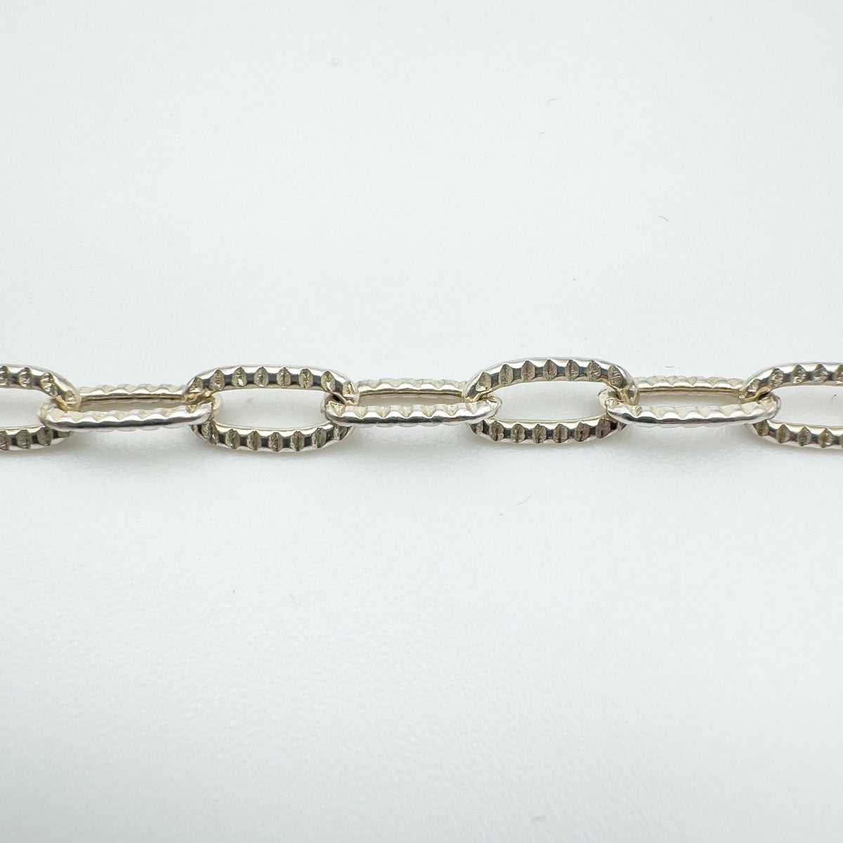 Vintage Oval Links Stacking / Charm Bracelet in Sterling Silver 925