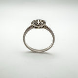 Puffy Diamond Heart Engagement Ring in Sterling Silver 925 Size N - O Stacking