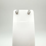 Vintage 18ct White Gold 0.40ct Diamond Solitaire Stud Earrings