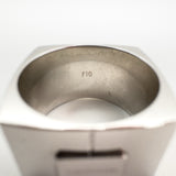 Chunky Silver Square Band by Calvin Klein Size R Heavy 13g Unisex
