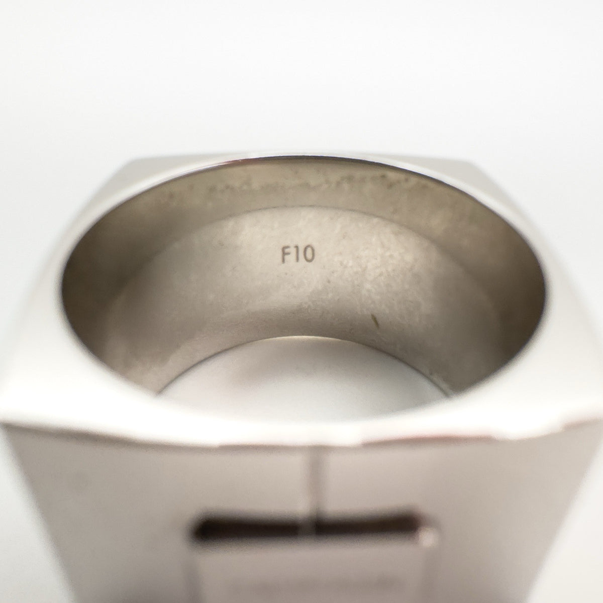 Chunky Silver Square Band by Calvin Klein Size R Heavy 13g Unisex