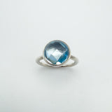 Pandora Aqua Blue Poetic Droplet Ring in Sterling Silver 925 Size 52 L - M