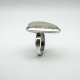 Huge 17ct Moonstone Solitaire Ring in Sterling Silver 925 Size N - O Heavy 10g