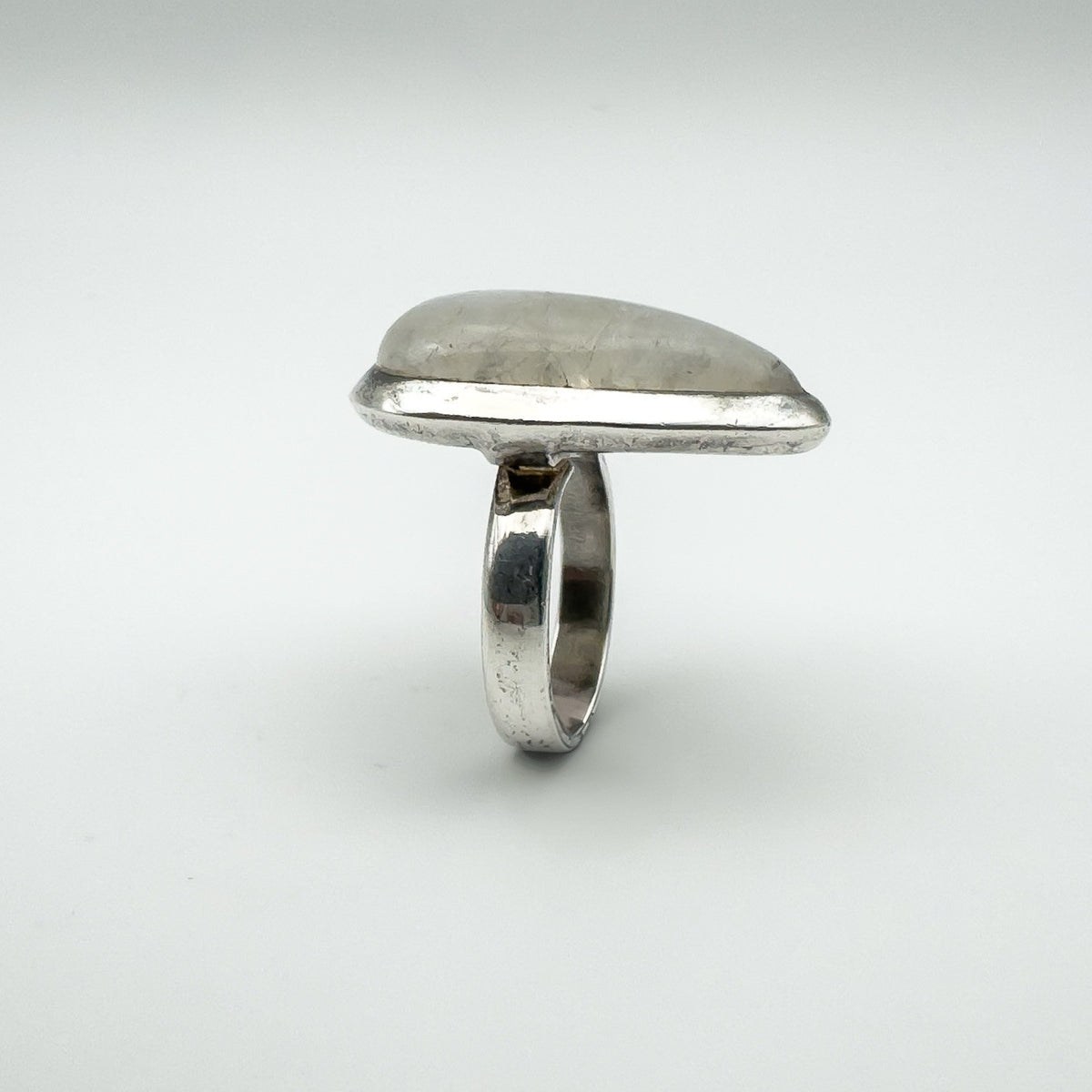 Huge 17ct Moonstone Solitaire Ring in Sterling Silver 925 Size N - O Heavy 10g