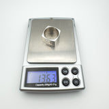 Chunky Silver Square Band by Calvin Klein Size R Heavy 13g Unisex