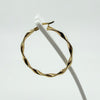 Large Twisted 9ct Gold Hoop Earrings 375