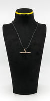 Large 9ct Rose Gold T Bar Charm Pendant 375