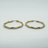 Large Twisted 9ct Gold Hoop Earrings 375