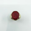 Vintage 9ct Gold Carnelian Intaglio Signet Ring 375 Size U - V