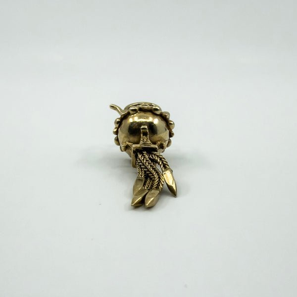 Vintage 9ct Gold Albertina Tassel Padlock Charm 375 Birmingham 1994