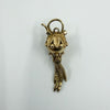 Vintage 9ct Gold Albertina Tassel Padlock Charm 375 Birmingham 1994