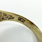 Vintage 9ct Gold Carnelian Intaglio Signet Ring 375 Size U - V
