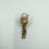 Vintage 9ct Gold Albertina Tassel Padlock Charm 375 Birmingham 1994