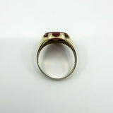 Vintage 9ct Gold Carnelian Intaglio Signet Ring 375 Size U - V