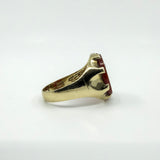 Vintage 9ct Gold Carnelian Intaglio Signet Ring 375 Size U - V