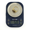 Vintage 18ct gold ruby emerald and diamond cluster ring weighing 5.33g on digital scales