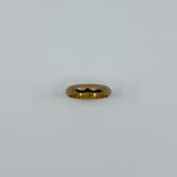 Vintage 18ct rose gold faceted full band ring with polished finish and visible inner 18k stamp.