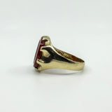 Vintage 9ct Gold Carnelian Intaglio Signet Ring 375 Size U - V