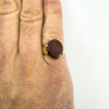 Vintage 9ct Gold Carnelian Intaglio Signet Ring 375 Size U - V