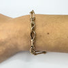 Antique 9ct Rose Gold Trombone and Fetter Link Bracelet 375