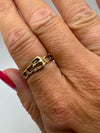 Vintage 9ct Gold Buckle Ring Size O (Sheffield 1981)