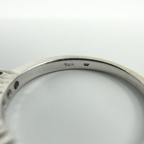 14ct White Gold 0.35ct Diamond Band / Ring 585 Size L Wedding Eternity