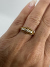 Antique 18ct Gold 0.32ct Diamond Boat Ring 750 Size N (Birm 1914)